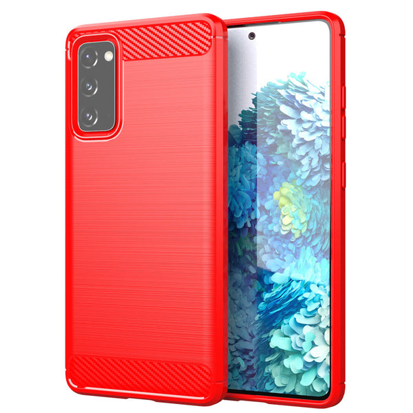 Red Brushed Metal Case (Galaxy S20 FE)
