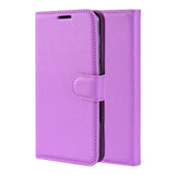 Purple Leather Wallet Case (Galaxy S21+)