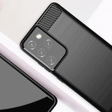Red Brushed Metal Case (Galaxy S21 Ultra)