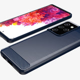 Red Brushed Metal Case (Galaxy S21 Ultra)