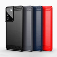 Red Brushed Metal Case (Galaxy S21 Ultra)