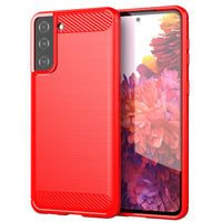 Red Brushed Metal Case (Galaxy S21+)
