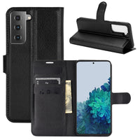Red Leather Wallet Case (Galaxy S21+)