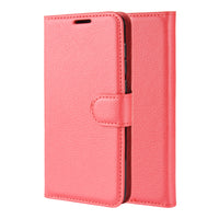 Red Leather Wallet Case (Galaxy S21 Ultra)