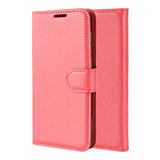 Red Leather Wallet Case (Galaxy S21+)