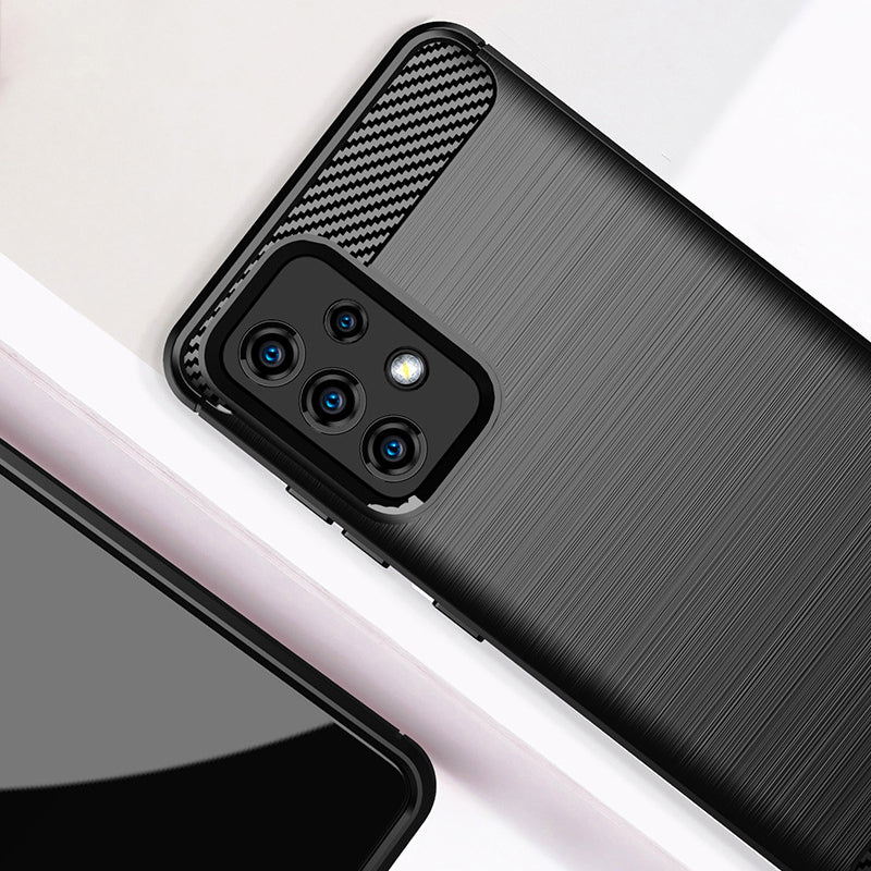 Red Brushed Metal Case (Galaxy A52)