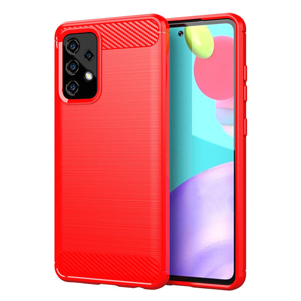 Red Brushed Metal Case (Galaxy A52)
