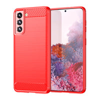 Red Brushed Metal Case (Galaxy S21 FE)