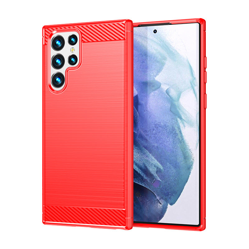 Red Brushed Metal Case (Galaxy S23 Ultra)