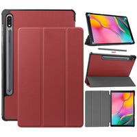 Gold Leather Folio Case (Galaxy Tab S7+ / Tab S7 FE / Tab S8+ 12.4-inch)