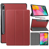 Wine Leather Folio Case (Galaxy Tab S7+ / Tab S7 FE / Tab S8+ 12.4-inch)