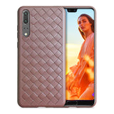 Brown Leather Weave Case (Huawei P20)