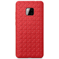 Red Leather Weave Case (Huawei Mate 20 Pro)