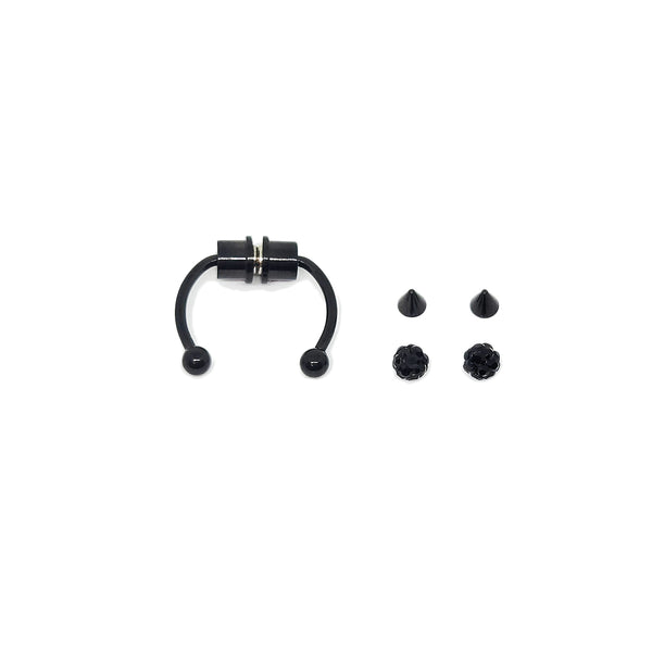 Black Magnetic Faux Nose Piercing