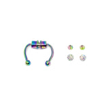 Rainbow Magnetic Faux Nose Piercing