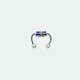 Rainbow Magnetic Faux Nose Piercing
