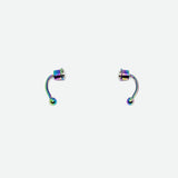 Rainbow Magnetic Faux Nose Piercing