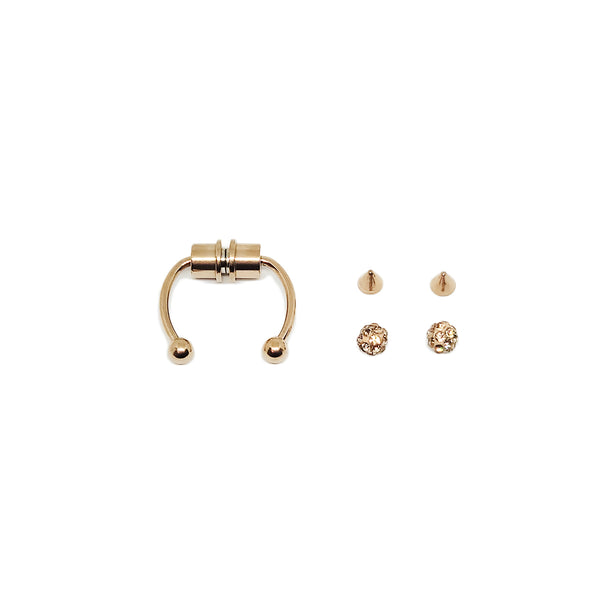 Bronze Gold Magnetic Faux Nose Piercing