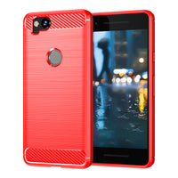 Red Brushed Metal Case (Pixel 2 XL)