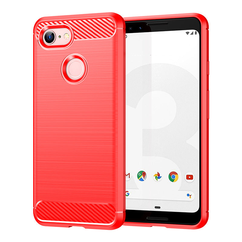 Red Brushed Metal Case (Pixel 3a)