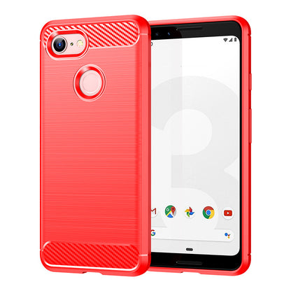 Red Brushed Metal Case (Pixel 3a)