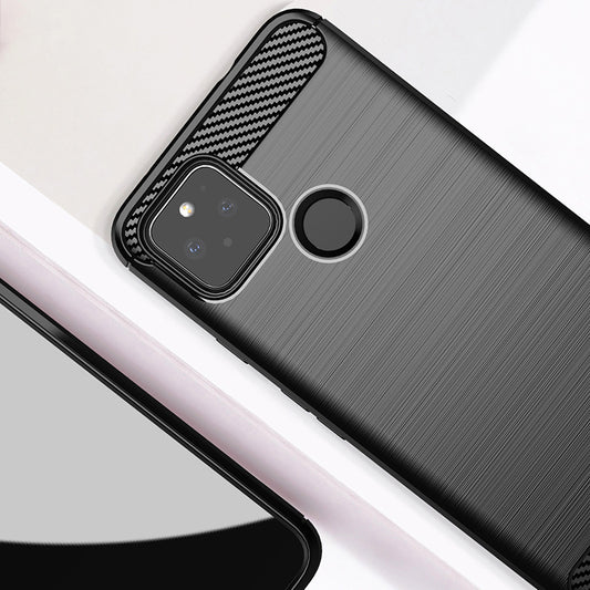 Red Brushed Metal Case (Pixel 4a 5G)