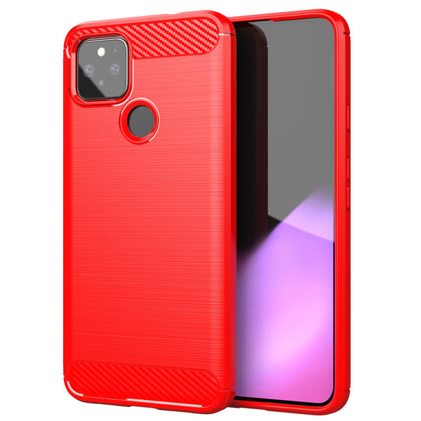 Red Brushed Metal Case (Pixel 4a 5G)