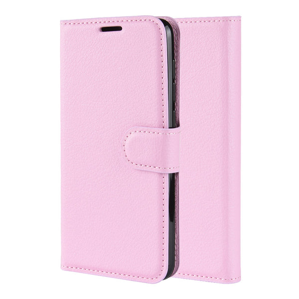 Pink Leather Wallet Case (Pixel 5)