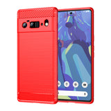 Red Brushed Metal Case (Pixel 6a)