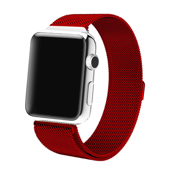 Red Milan Mesh Apple Watch Strap