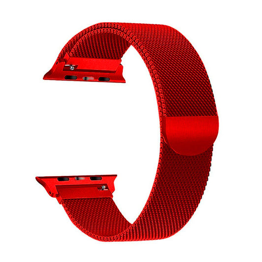 Red Milan Mesh Apple Watch Strap (42mm-49mm)