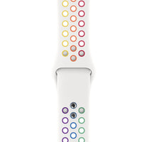 Rainbow White Apple Watch Strap