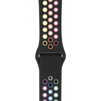 Rainbow Black Apple Watch Strap