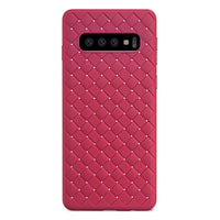 Red Leather Weave Case (Galaxy S10+)