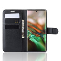 Light Blue Leather Wallet Case (Galaxy Note 10)