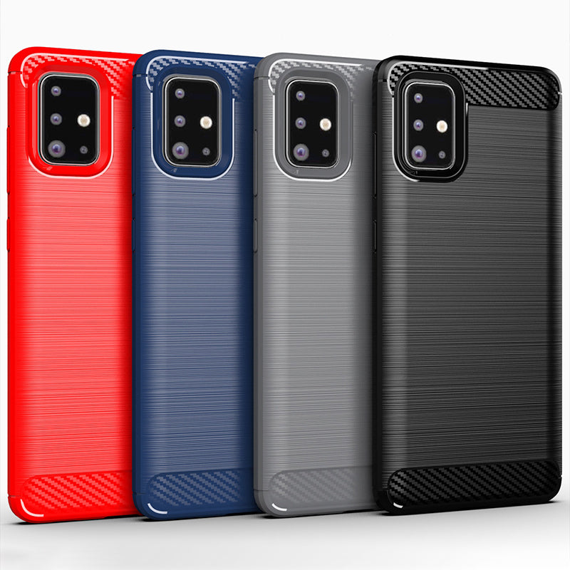 Red Brushed Metal Case (Galaxy A71 4G)