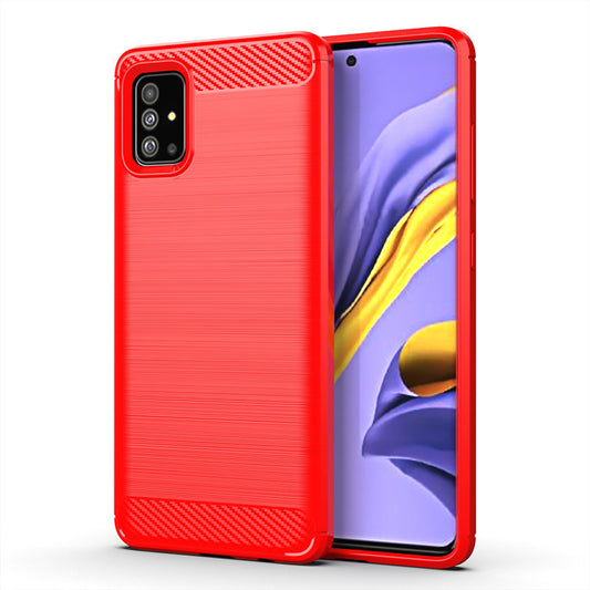 Red Brushed Metal Case (Galaxy A51 4G)