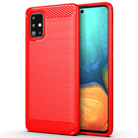 Red Brushed Metal Case (Galaxy A71)