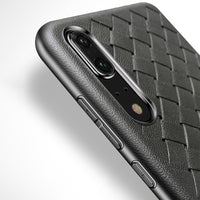 Red Leather Weave Case (Huawei P20)