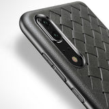 Brown Leather Weave Case (Huawei P20)