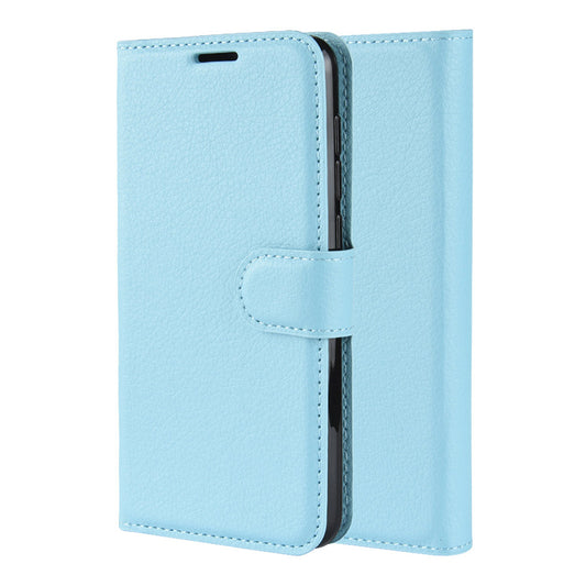 Light Blue Leather Wallet Case (Pixel 3a)