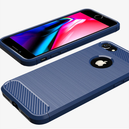 Red Brushed Metal Case (iPhone 7/8/SE2/SE3)