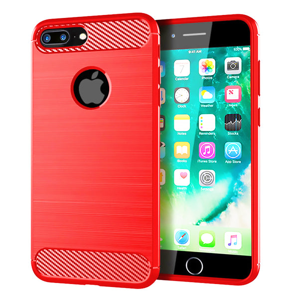 Red Brushed Metal Case (iPhone 7+/8+)