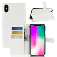 White Leather Wallet Case (iPhone X/XS)