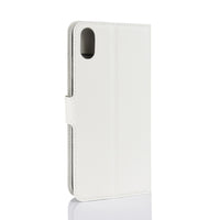 White Leather Wallet Case (iPhone XS Max)