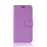 Purple Leather Wallet Case (iPhone X/XS)