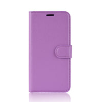 Purple Leather Wallet Case (iPhone XS Max)