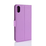 Purple Leather Wallet Case (iPhone XS Max)