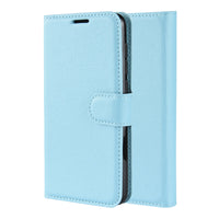 Light Blue Leather Wallet Case (iPhone 11 Pro)