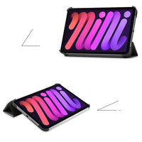 Black Leather V2 Folio Case with Smart Cover (iPad Mini 6 2021)